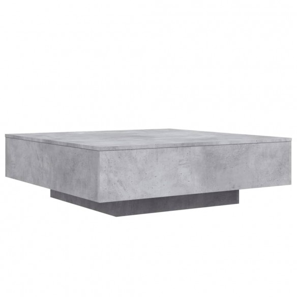 Table basse gris béton 100x100x31 cm bois d'ingénierie