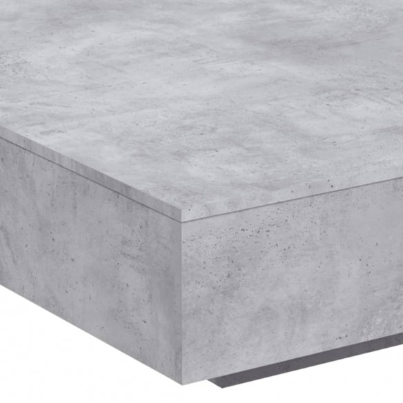 Table basse gris béton 100x100x31 cm bois d'ingénierie