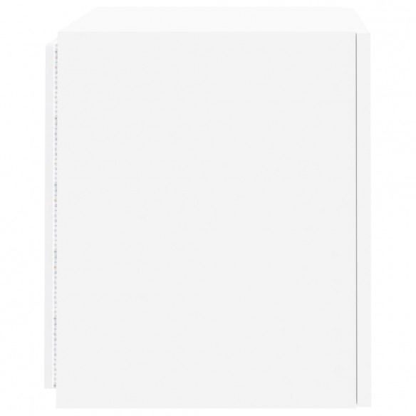 Meubles TV muraux avec lumières LED 2 pcs blanc 40,5x35x40 cm