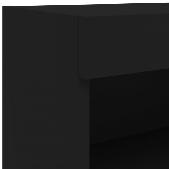 Meuble TV avec lumières LED noir 60x30x30 cm