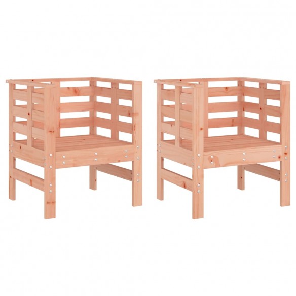 Chaises de jardin lot de 2 61,5x53x71 cm bois massif de douglas