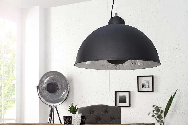 Lampe suspension design coloris noir et doré Lampe suspension design coloris noir et doré