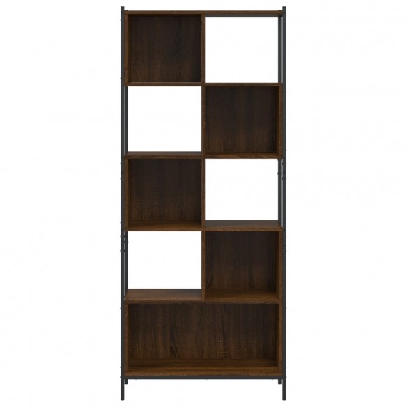 Bibliothèque chêne marron 72x28x172 cm bois d'ingénierie