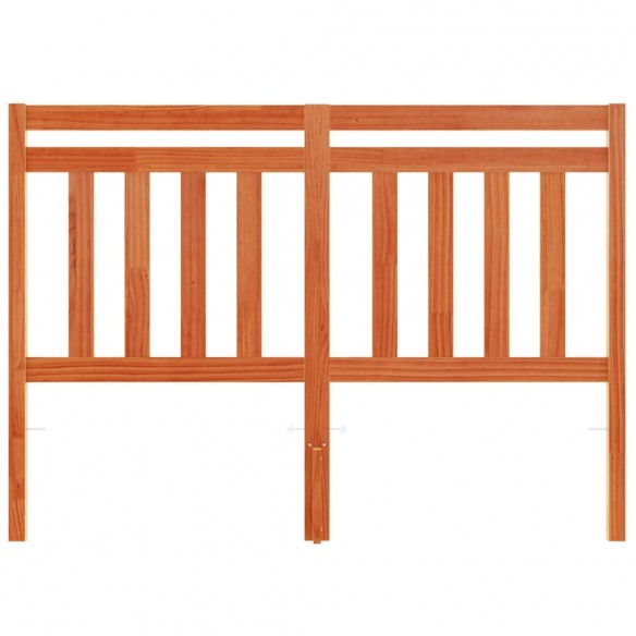 Tête de lit cire marron 135 cm bois massif de pin