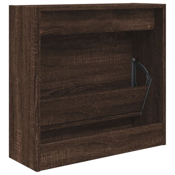 Armoire à chaussures chêne marron 60x21x57 cm bois d'ingénierie