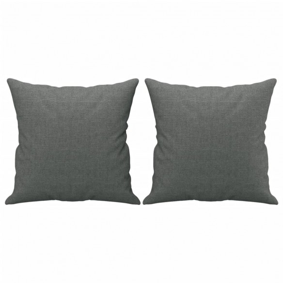 Canapé 3 places avec oreillers gris foncé 180 cm tissu