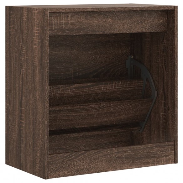 Armoire à chaussures chêne marron 60x34x63,5 cm bois ingénierie