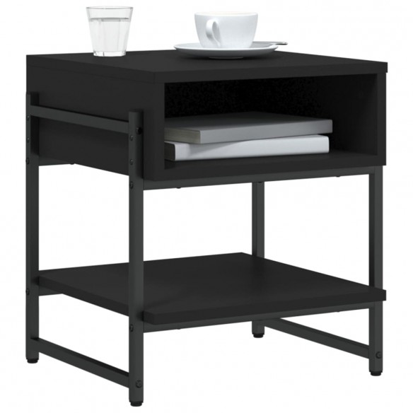 Table basse noir 40x40x45 cm bois d'ingénierie
