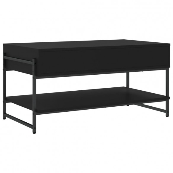 Table basse noir 90x50x45 cm bois d'ingénierie