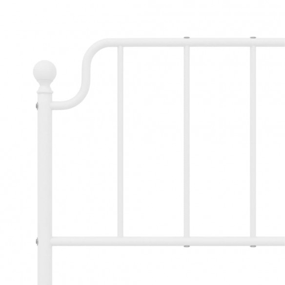 Tête de lit métal blanc 140 cm