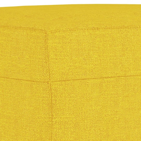 Fauteuil avec repose-pied Jaune clair 60 cm Tissu