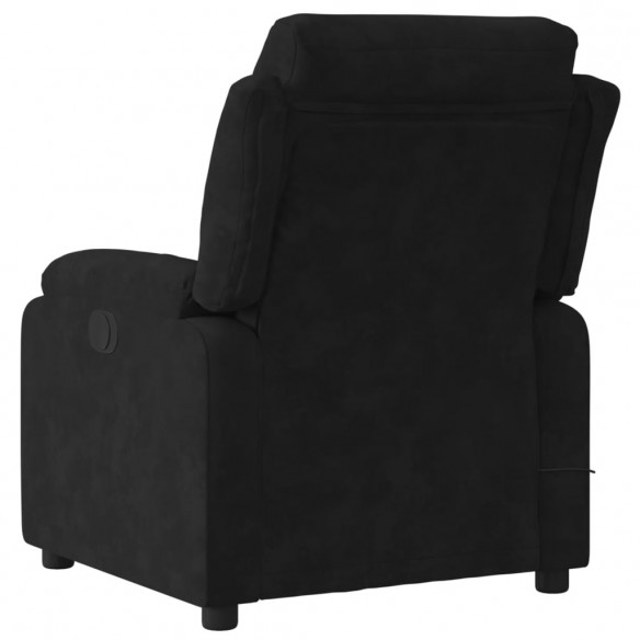 Fauteuil de massage inclinable noir velours