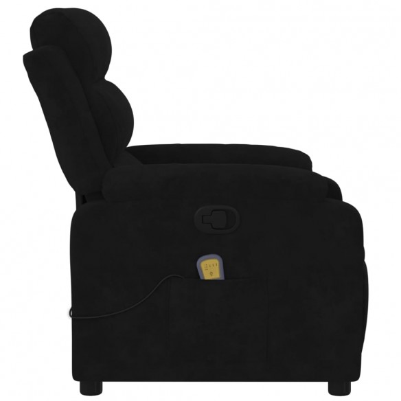 Fauteuil de massage inclinable noir velours