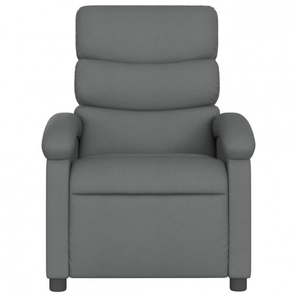 Fauteuil inclinable de massage électrique gris foncé tissu