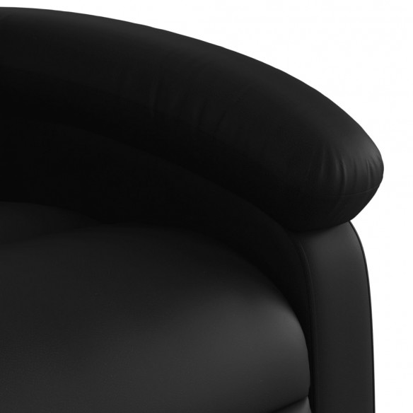 Fauteuil de massage inclinable électrique noir similicuir