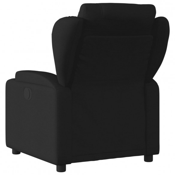 Fauteuil de massage inclinable électrique Noir Tissu