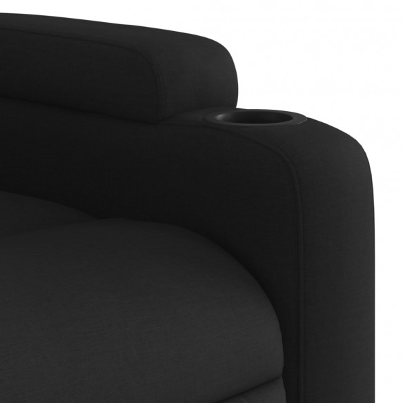 Fauteuil de massage inclinable électrique Noir Tissu