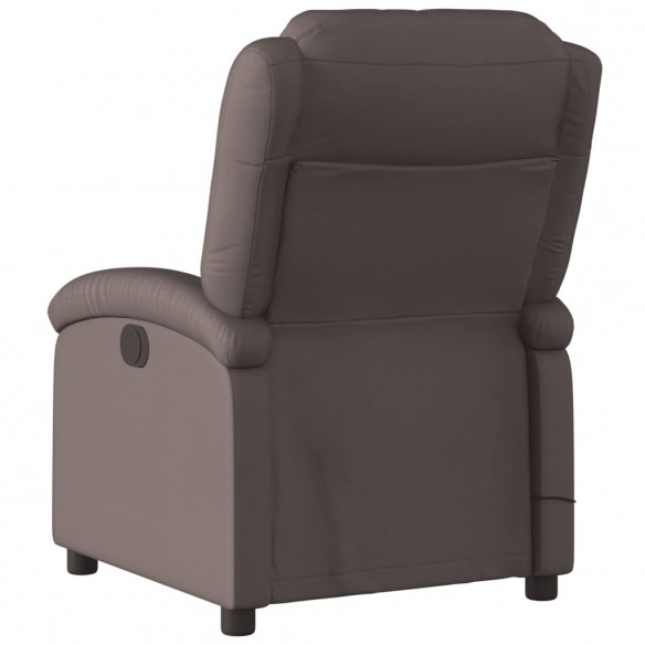 Fauteuil de massage inclinable électrique marron foncé