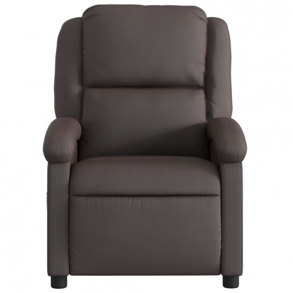 Fauteuil de massage inclinable électrique marron foncé