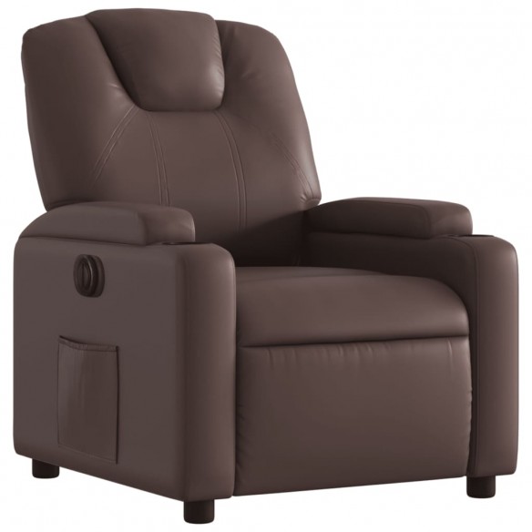 Fauteuil inclinable électrique Marron Similicuir