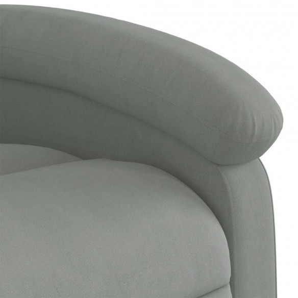 Fauteuil inclinable électrique gris clair velours