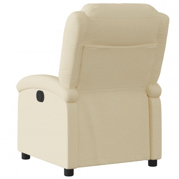 Fauteuil inclinable électrique Crème Tissu