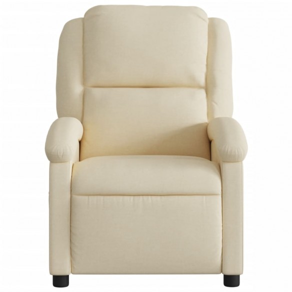 Fauteuil inclinable électrique Crème Tissu