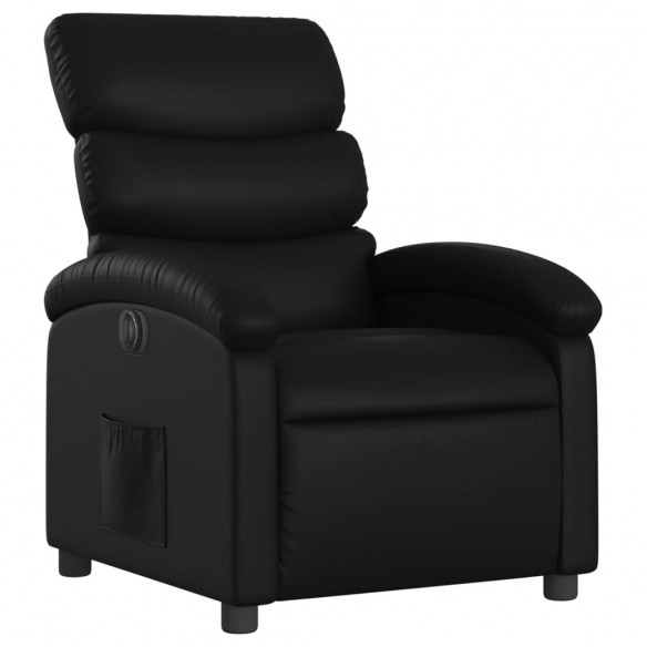 Fauteuil inclinable électrique Noir Similicuir