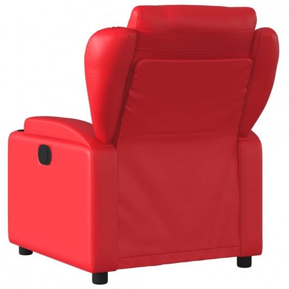 Fauteuil inclinable électrique Rouge Similicuir