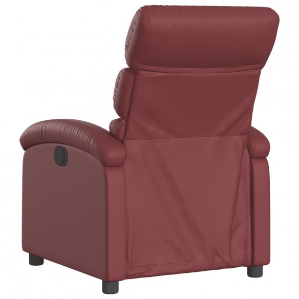 Fauteuil inclinable électrique Rouge bordeaux Similicuir