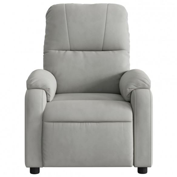 Fauteuil inclinable de massage électrique gris clair