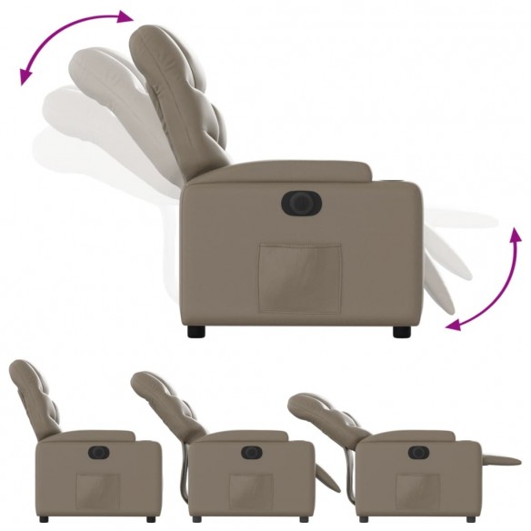 Fauteuil inclinable électrique Cappuccino Similicuir