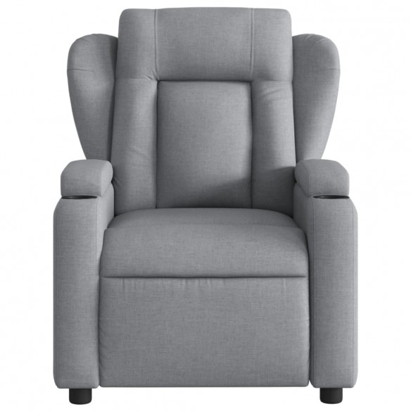 Fauteuil inclinable électrique Gris clair Tissu