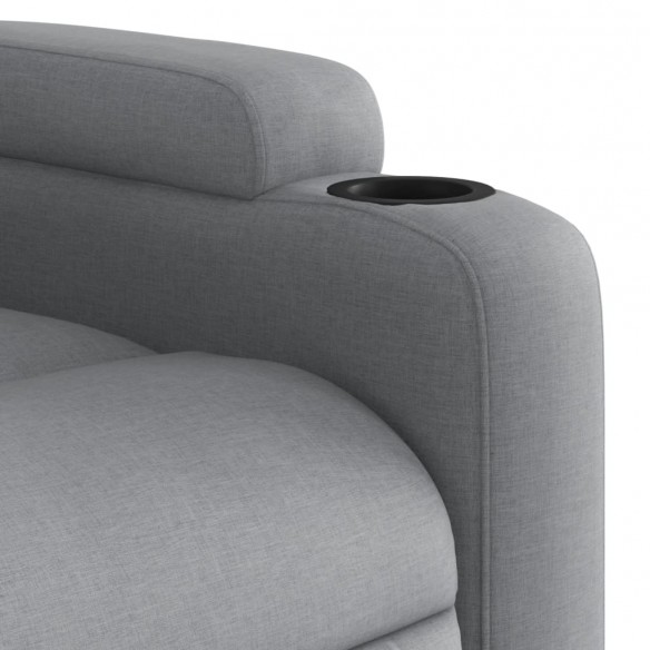 Fauteuil inclinable électrique Gris clair Tissu