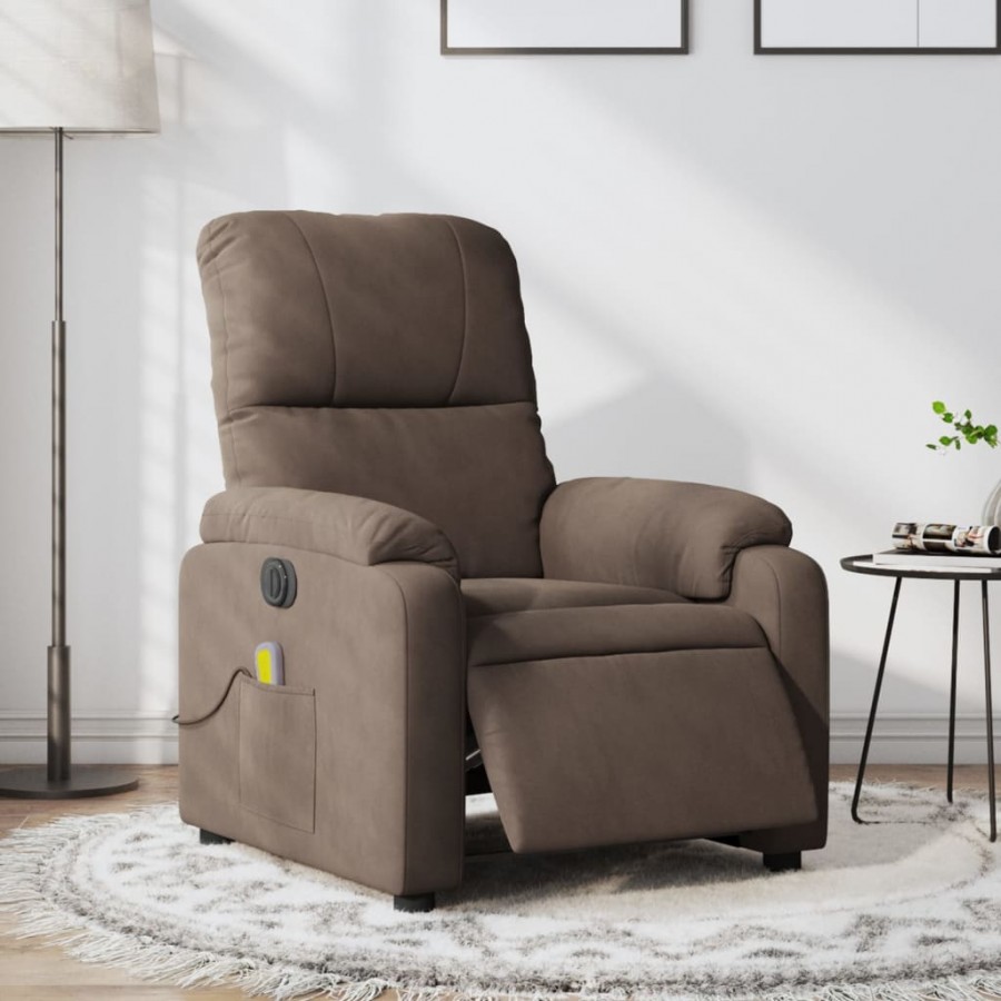 Fauteuil inclinable de massage électrique marron