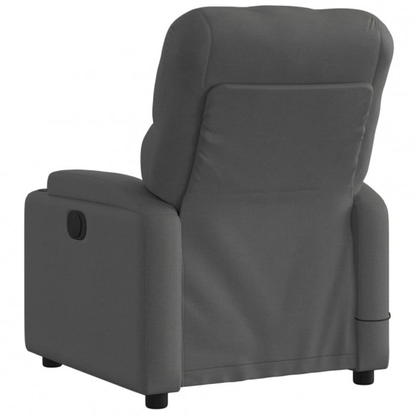 Fauteuil inclinable de massage électrique gris foncé tissu