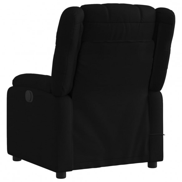 Fauteuil de massage inclinable électrique Noir Tissu