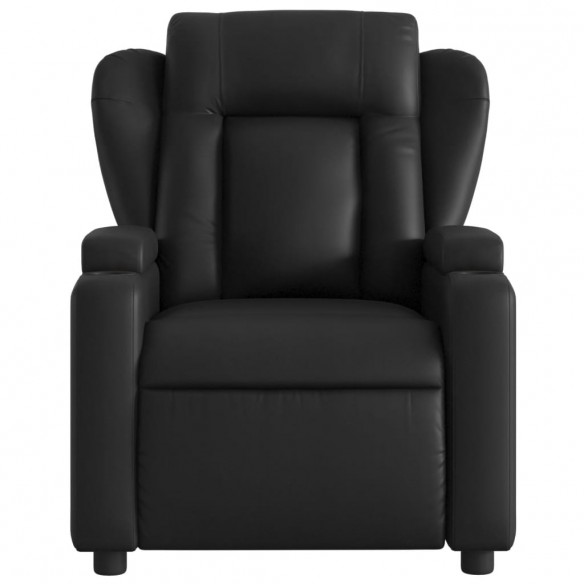 Fauteuil de massage inclinable électrique noir similicuir