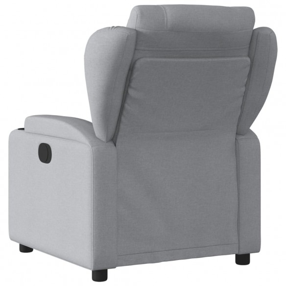 Fauteuil de massage inclinable électrique gris clair tissu