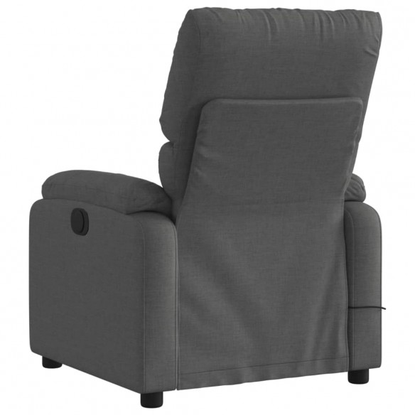 Fauteuil inclinable de massage électrique gris foncé tissu