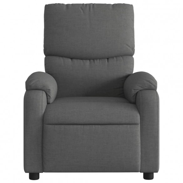 Fauteuil inclinable de massage électrique gris foncé tissu