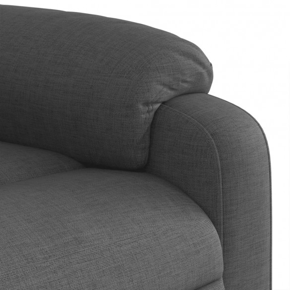 Fauteuil inclinable de massage électrique gris foncé tissu