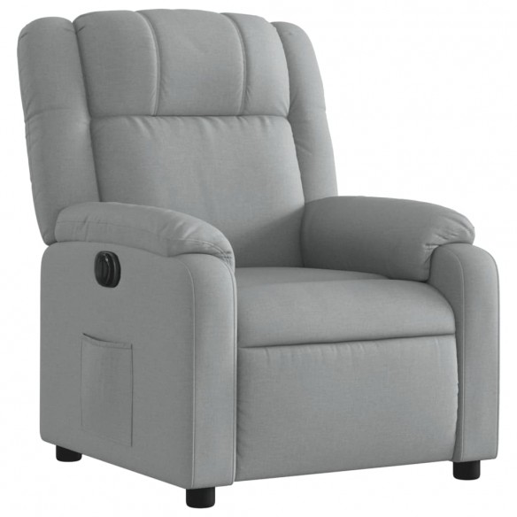 Fauteuil inclinable électrique Gris clair Tissu