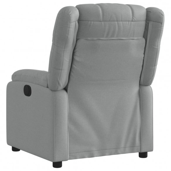 Fauteuil inclinable électrique Gris clair Tissu