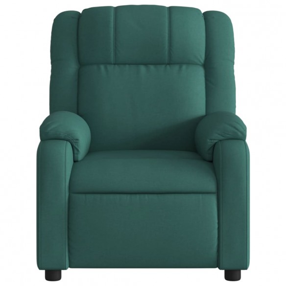 Fauteuil inclinable électrique Vert foncé Tissu