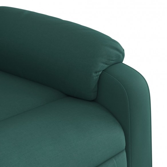 Fauteuil inclinable électrique Vert foncé Tissu