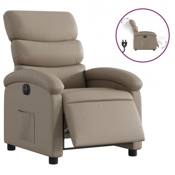 Fauteuil inclinable électrique Cappuccino Similicuir