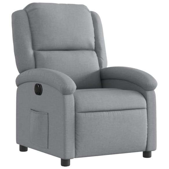 Fauteuil inclinable électrique Gris clair Tissu