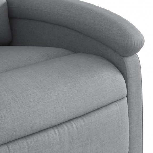 Fauteuil inclinable électrique Gris clair Tissu