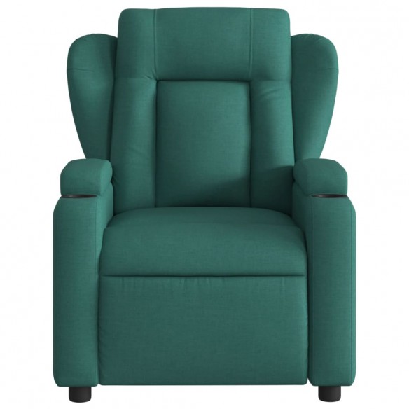 Fauteuil inclinable électrique Vert foncé Tissu